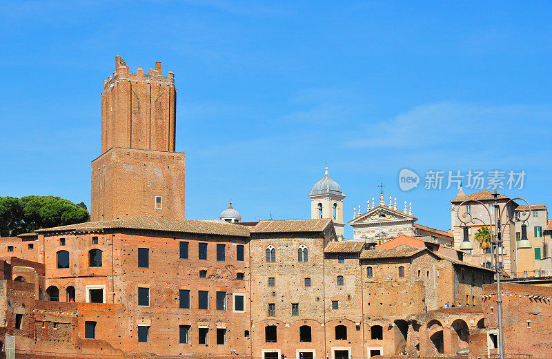 意大利，罗马:图拉真市场和Torre delle Milizie